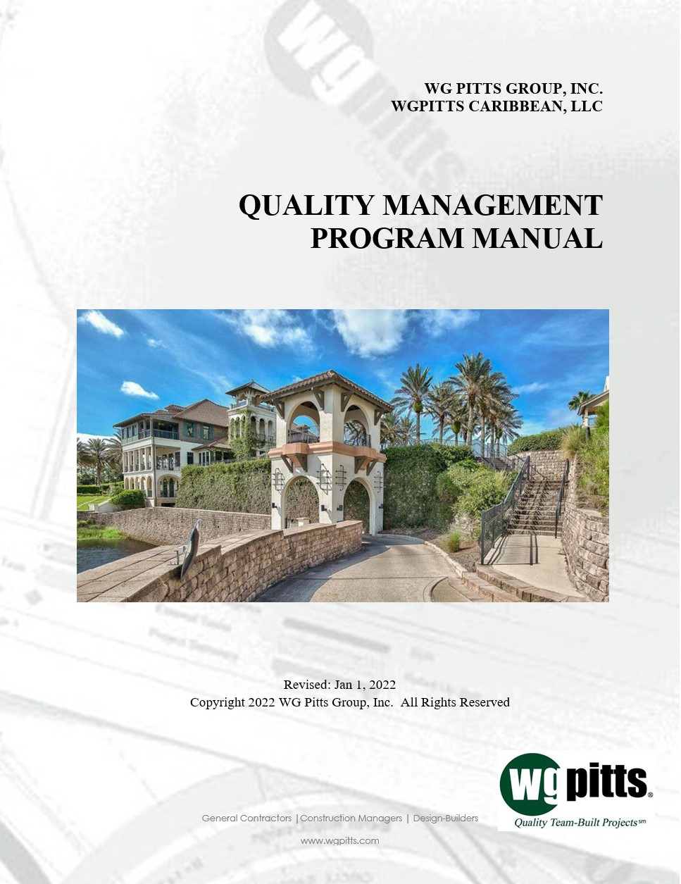 Quality Management plan cover